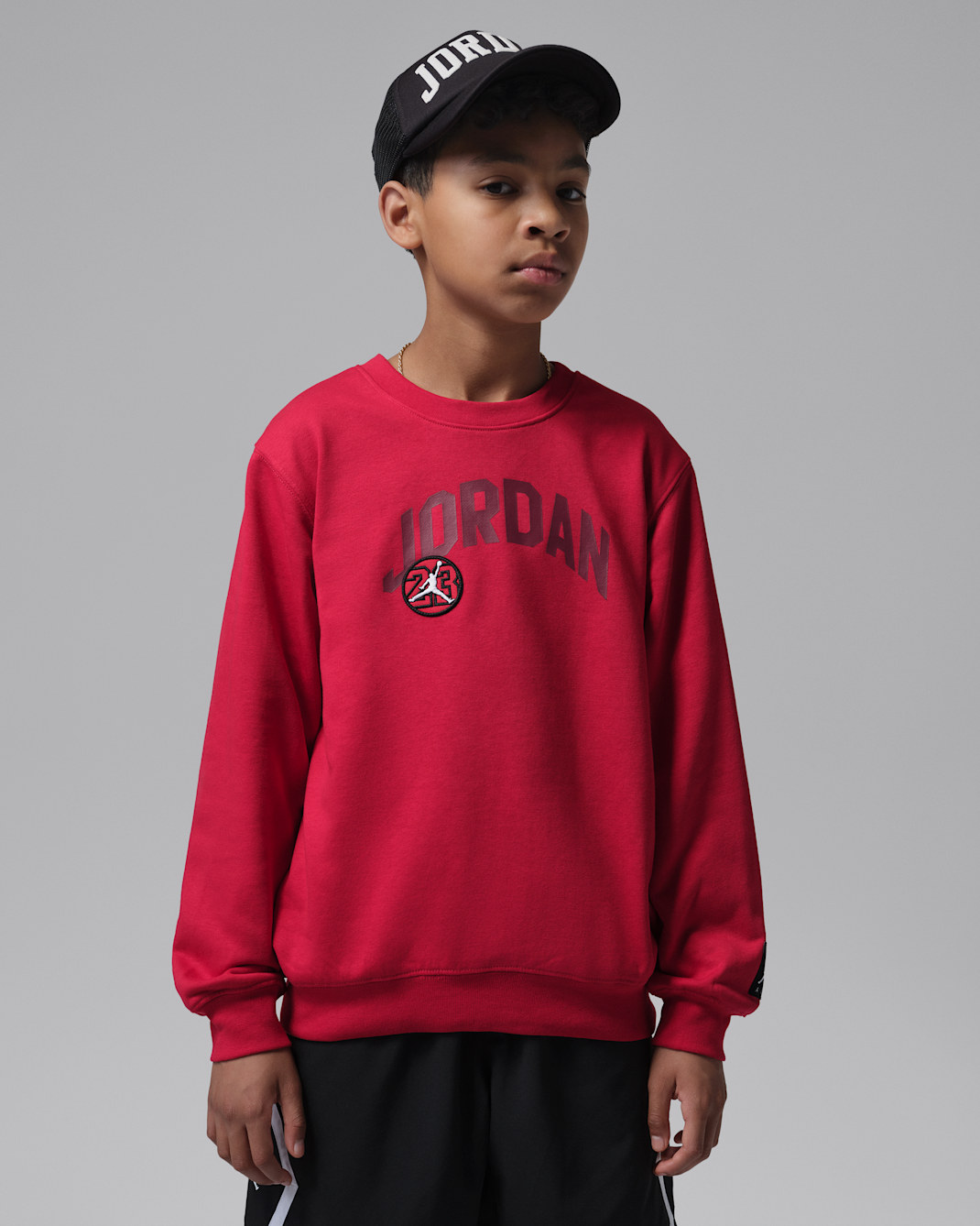 조던 주니어 다이너스티 프렌치 테리 크루 - 짐 레드