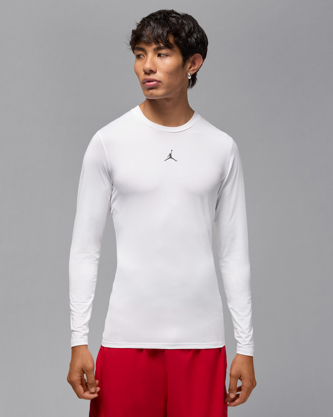 Jordan Sport Men's Dri-FIT Long-Sleeve Base Layer Top - White/Black