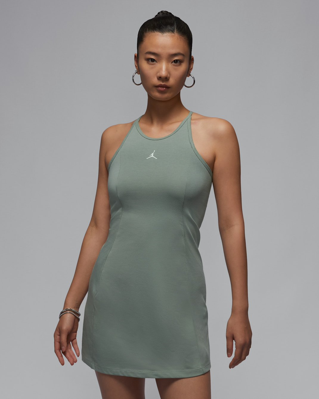 ジョーダン ウィメンズ スリム ニット ドレス - ジェイドスモーク/ベアリーグリーン