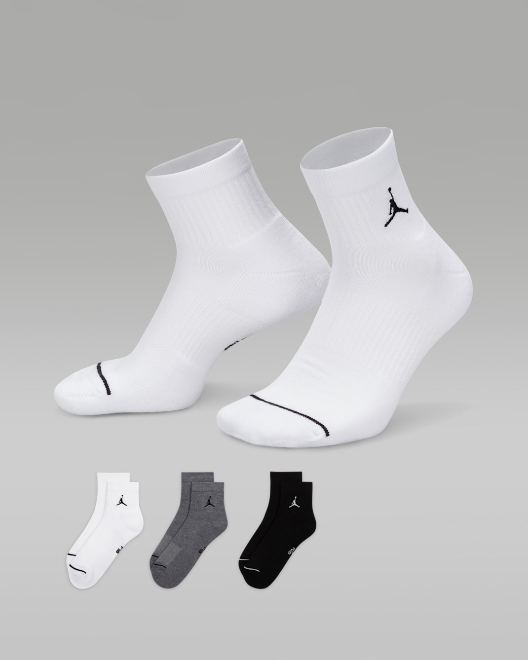 ถุงเท้าหุ้มข้อ Jordan Everyday (3 คู่) - หลายสี