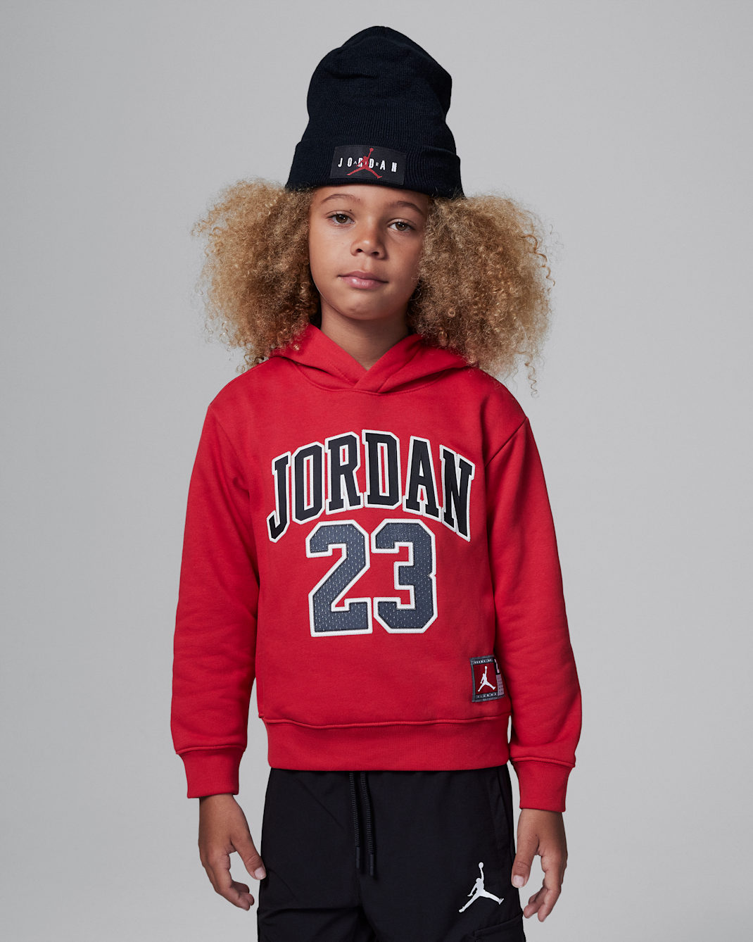 Sudadera con gorro para niños de preescolar Jordan Fleece Pullover Hoodie - Rojo gimnasio