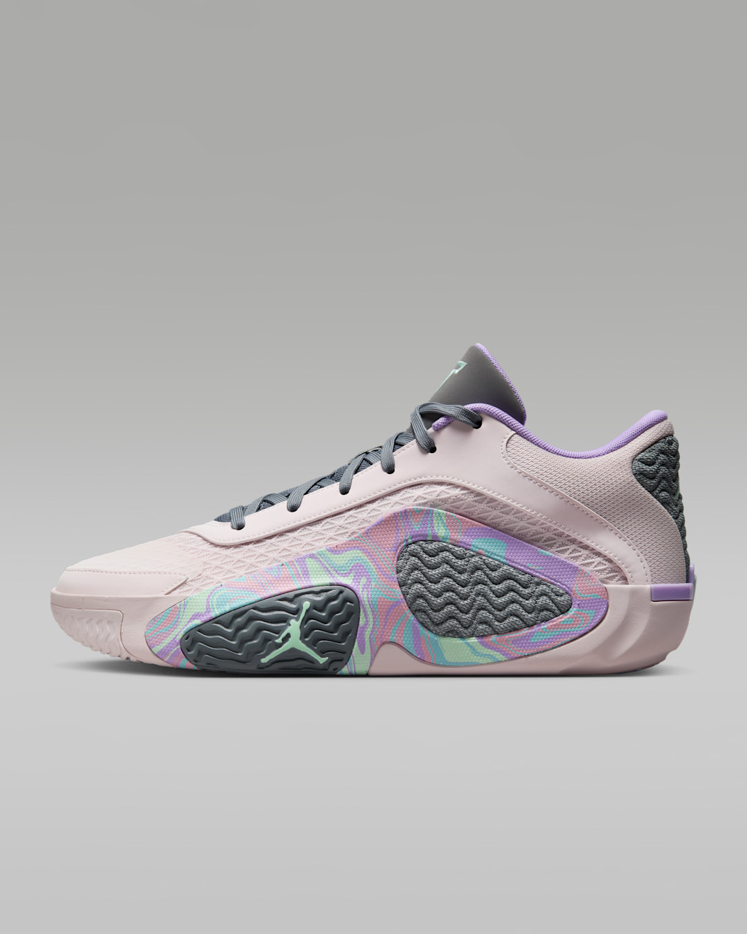 Tatum 2 "Sidewalk Chalk"-basketballsko - Light Soft Pink/Smoke/Lilac/Mint Foam