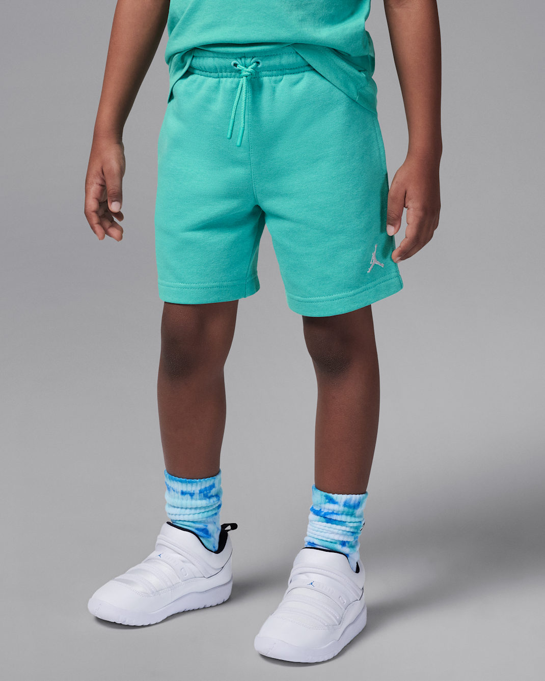 Shorts para niños talla pequeña Jordan MJ Brooklyn French Terry Essentials - Azul verdoso lavado