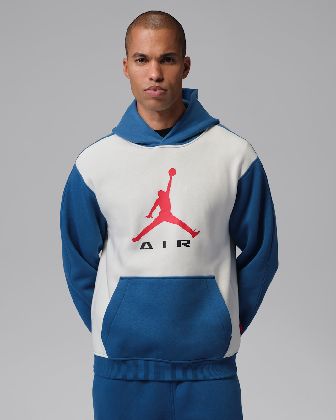 Jordan Brooklyn Men's Pullover Hoodie - Sail/True Blue/University Red
