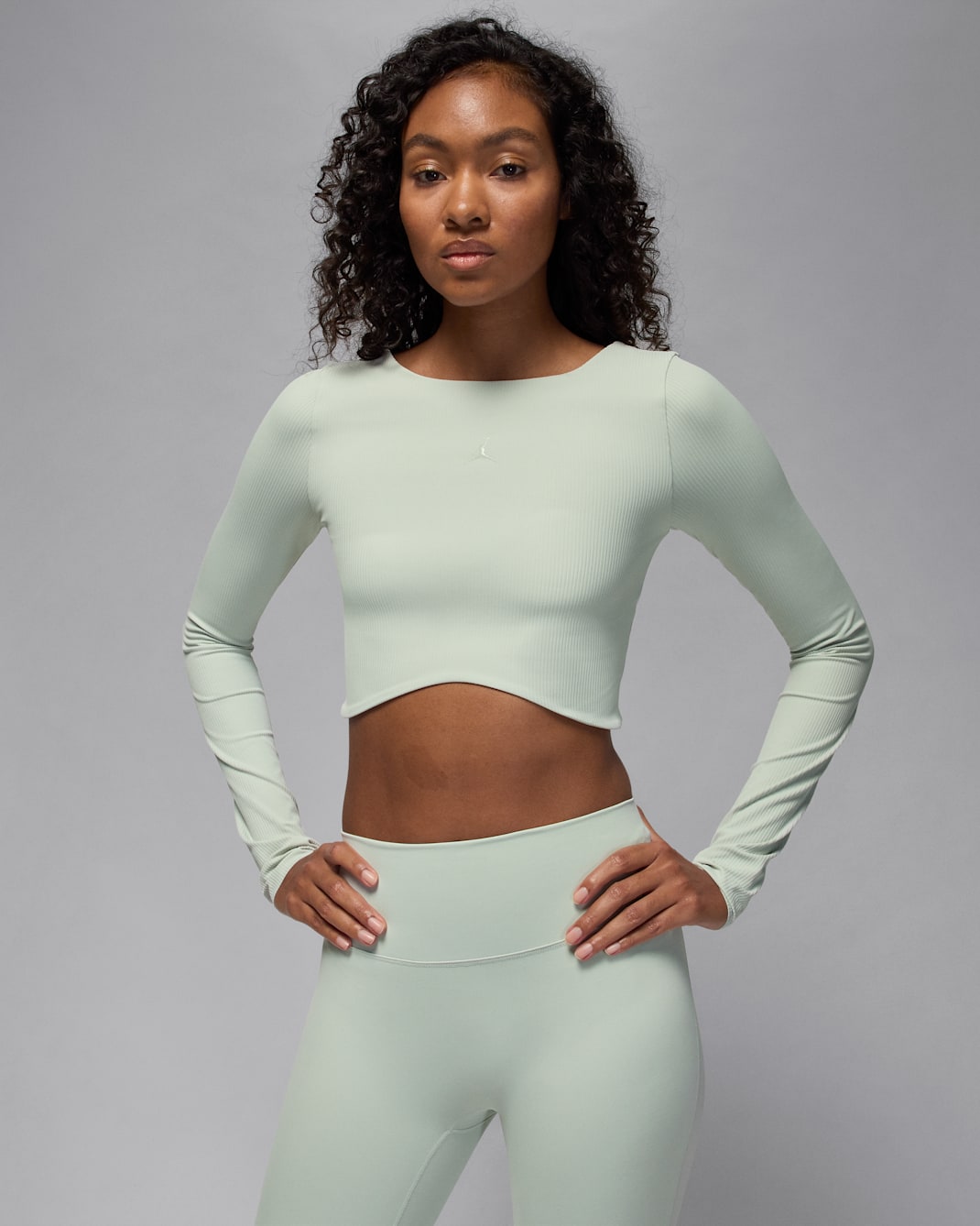 Playera de manga larga Dri-FIT para mujer Jordan Sport - Plata claro/Blanco