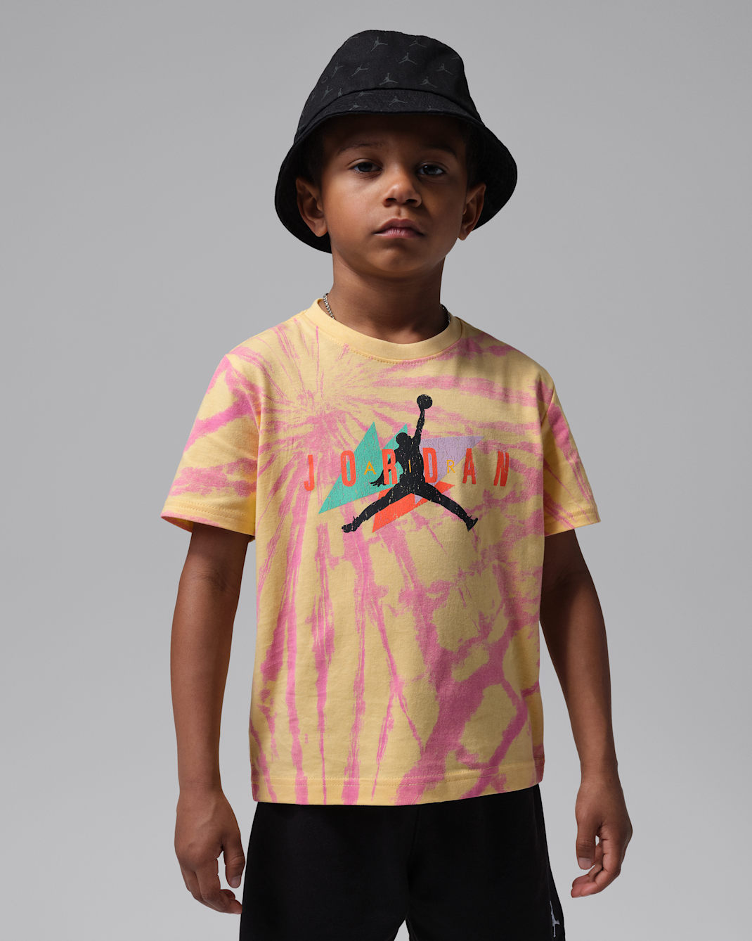 Jordan Little Kids' Geo Tie Dye T-Shirt - Lemon Wash