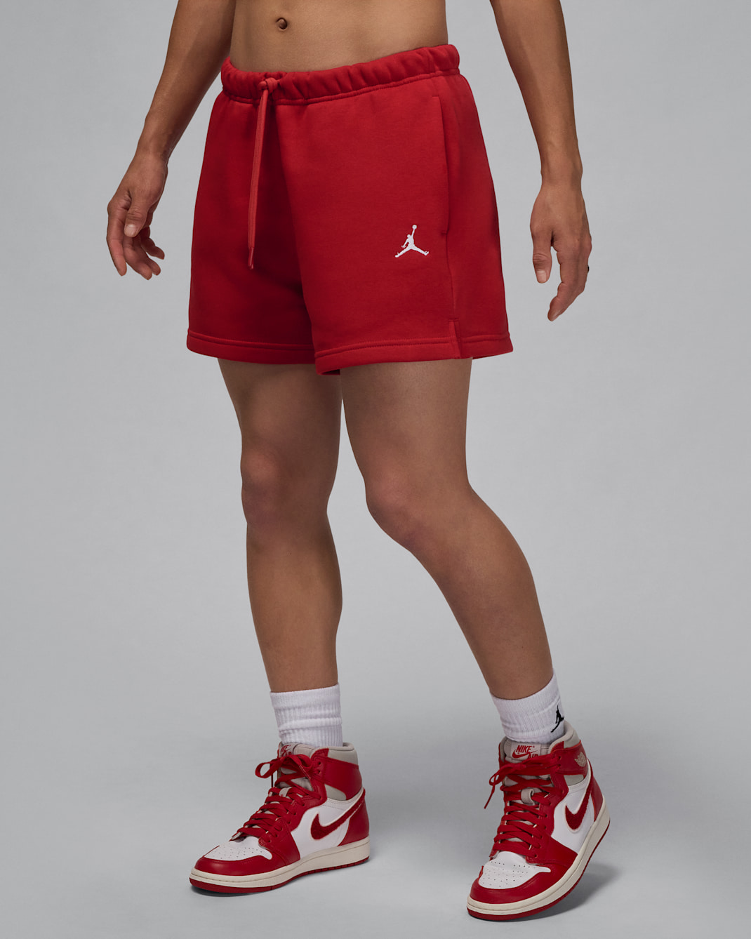 Jordan Brooklyn Fleece Women's Shorts - Gym Red/White