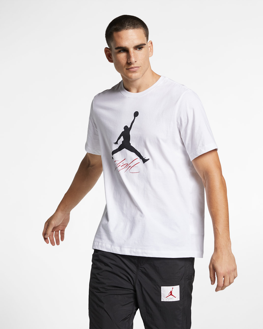 Pánské tričko Jordan Jumpman Flight - Bílá/Černá