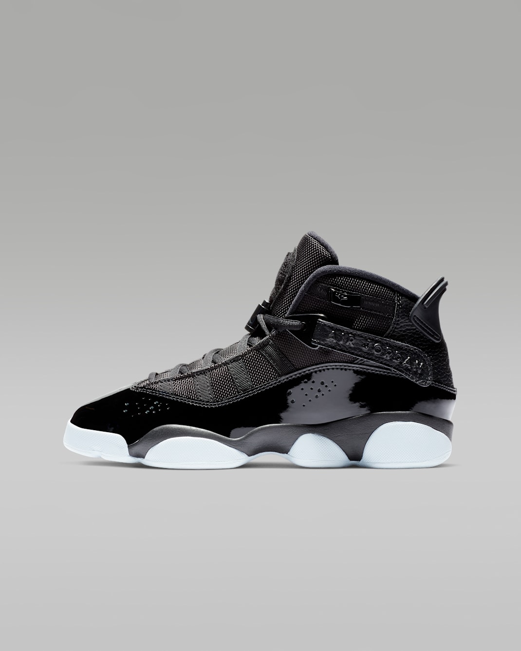 Tenis para niños grandes Jordan 6 Rings - Negro/Blanco/Negro