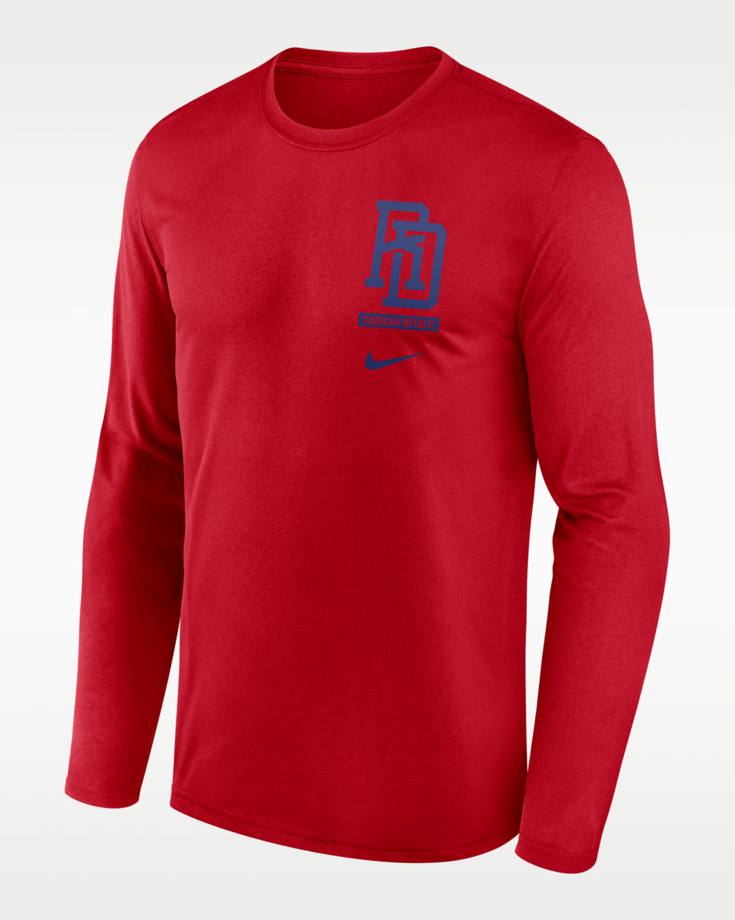 Playera de manga larga Nike Dri-FIT para hombre Dominican Republic National Baseball Team 2026 World Baseball Classic 2-Hit Legend - Rojo