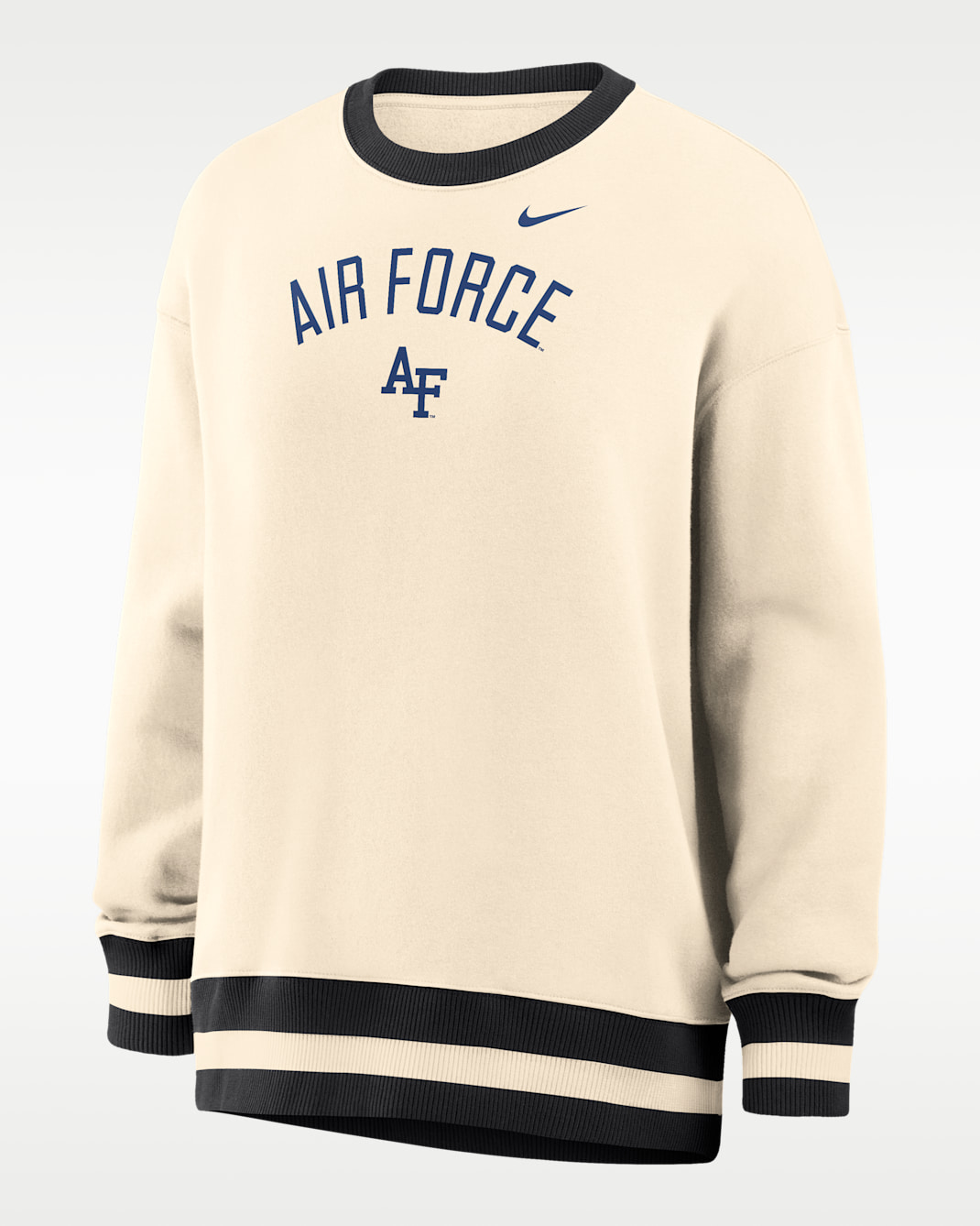Sudadera de cuello redondo oversized para mujer Nike Phoenix (Air Force) - Natural/Negro
