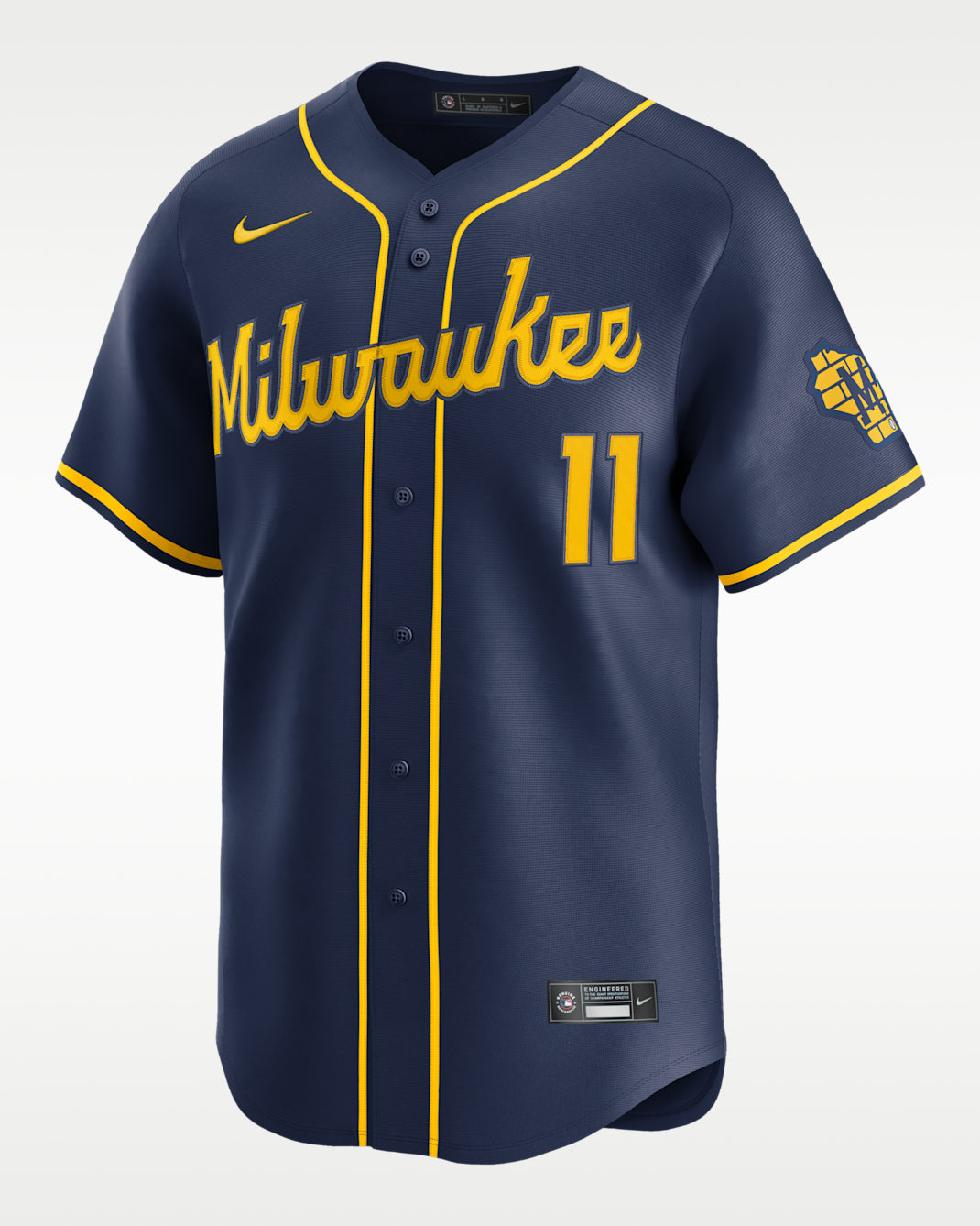 Jackson Chourio Milwaukee Brewers Men's Nike Dri-FIT MLB Limited Jersey - Navy