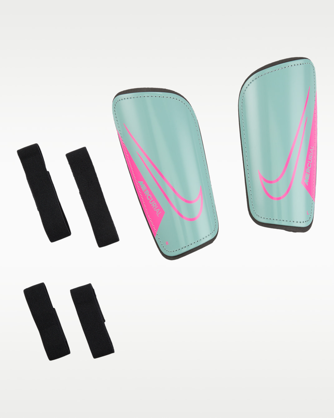 Protecciones para pierna de fútbol Nike
Mercurial Hardshell - Cubo océano/Negro/Avalancha rosa