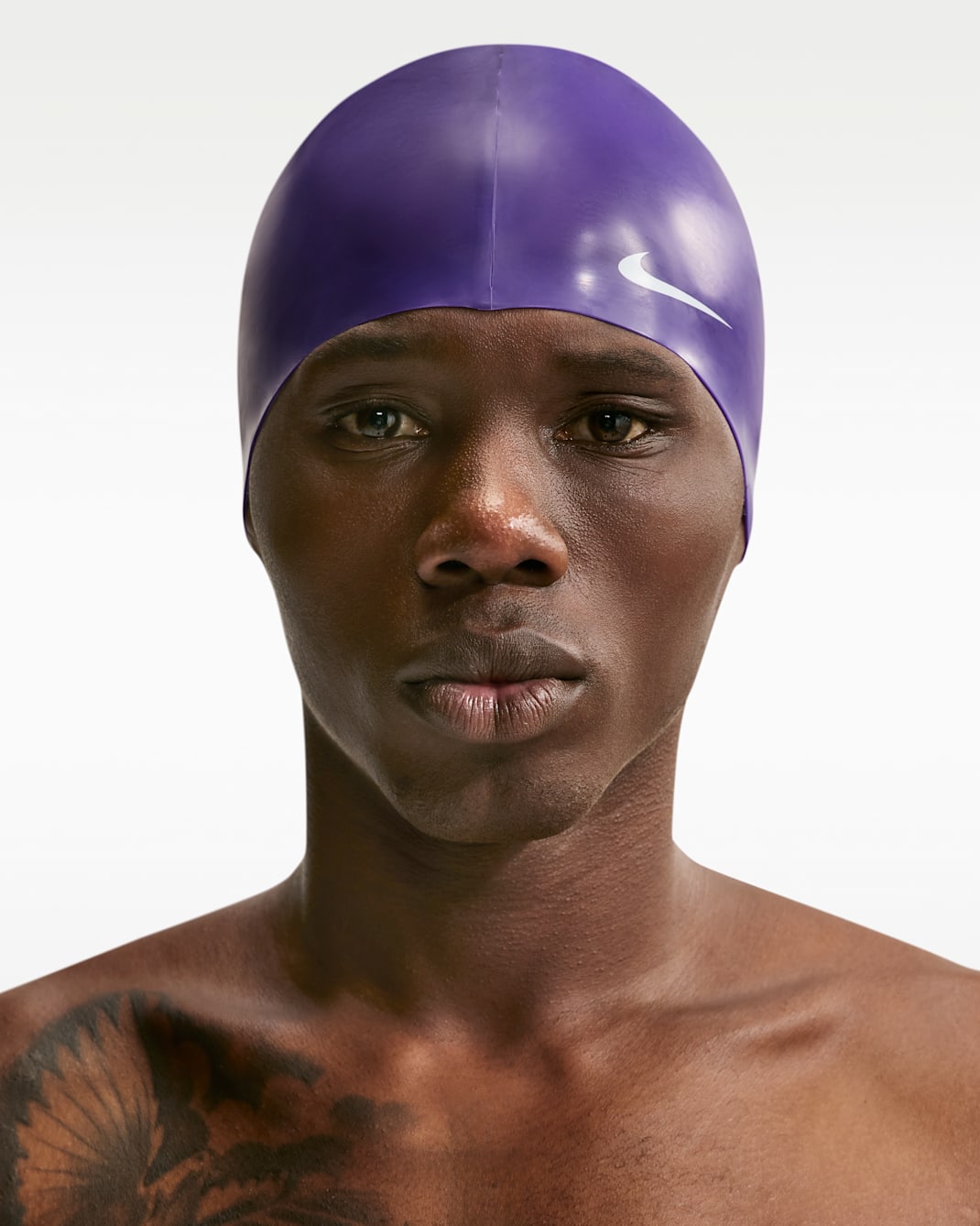Gorra de silicona Nike Swim - Morado oxígeno/Blanco