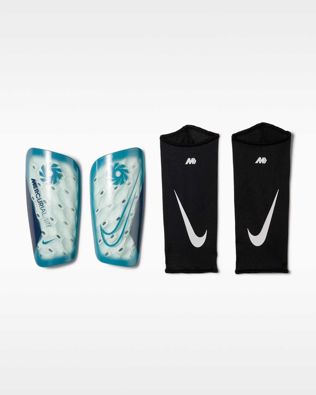 Nike Mercurial Lite 'Erling Haaland' Football Shinguards - Glacier Blue/Blue Eclipse/Smoky Blue