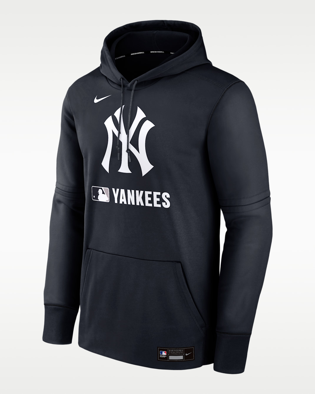 New York Yankees Authentic Collection Men's Nike Therma MLB Pullover Hoodie - Navy