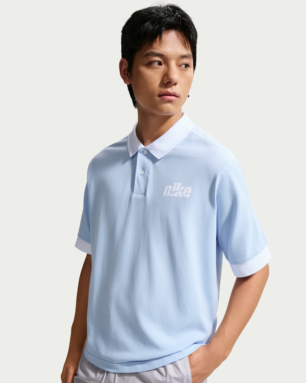 Nike Sportswear Club Men's Oversized Short-Sleeve Polo - Hydrogen Blue/White/White/White