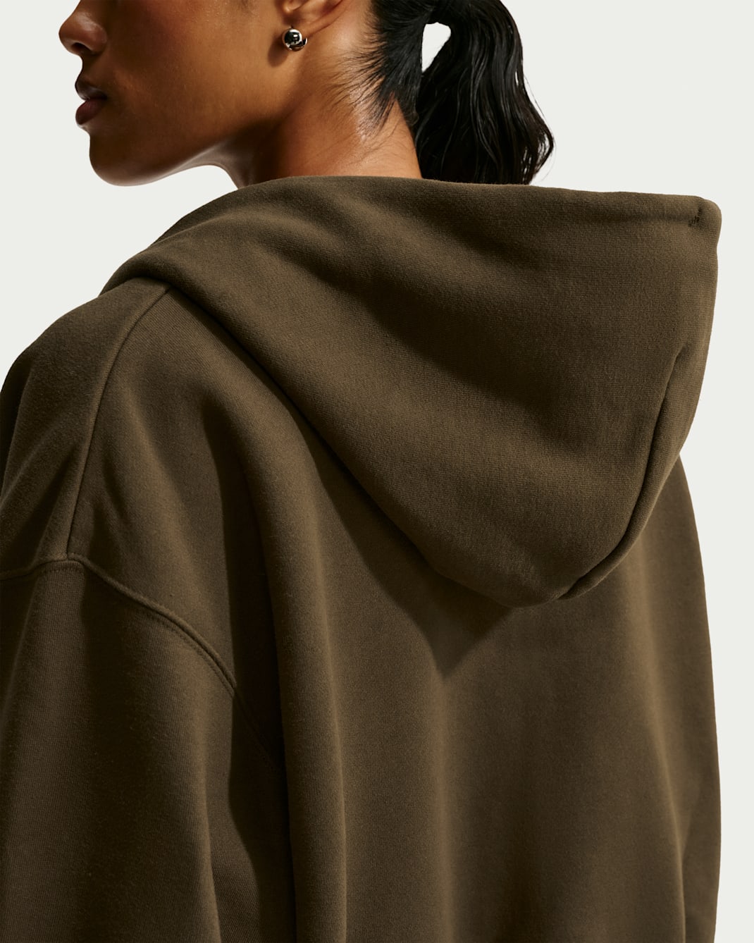 Nike Studio Fleece Medium Weight Women's Oversized Full-Zip Cropped Hoodie