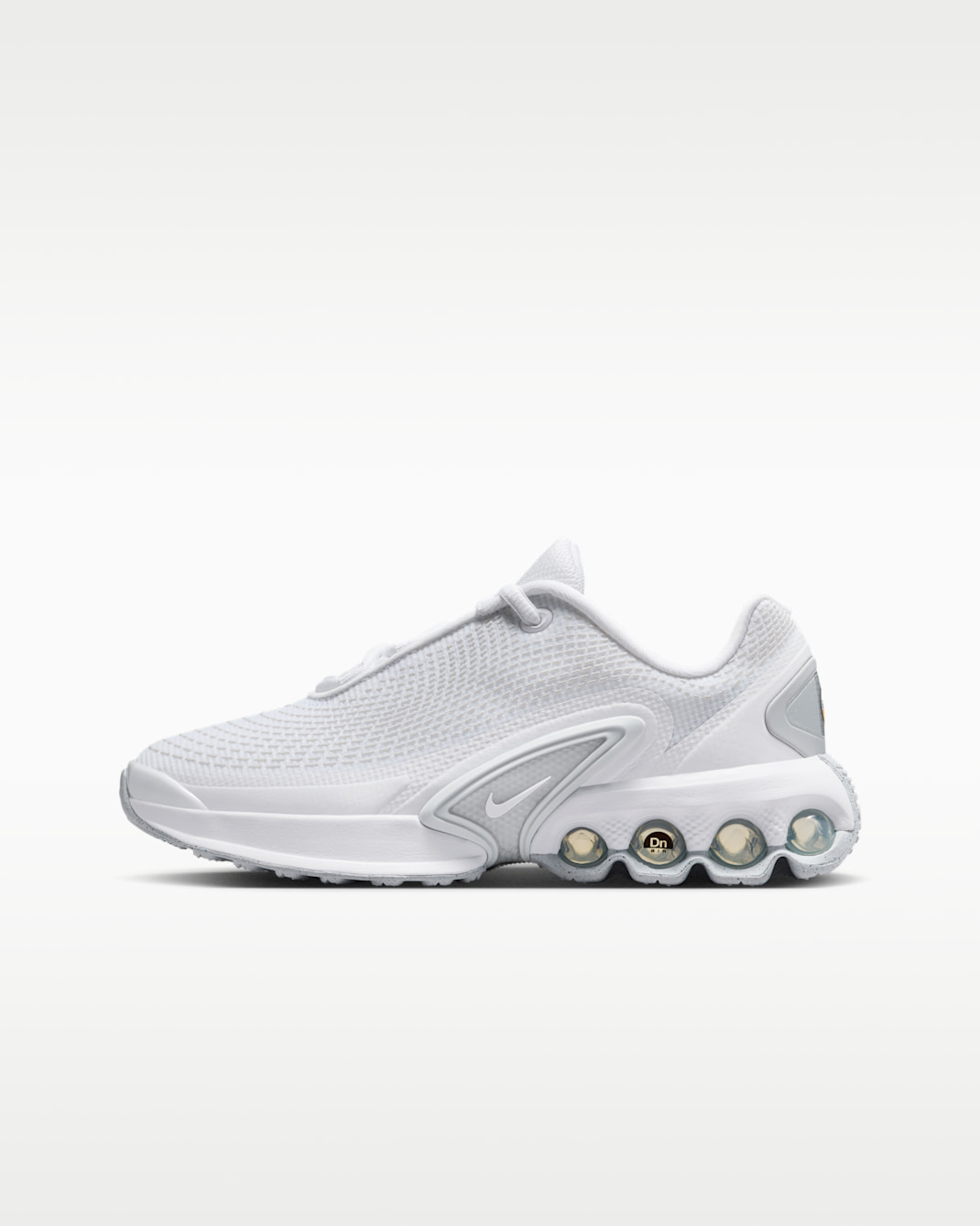 Nike Air Max Dn Older Kids' Shoes - White/White/Metallic Silver/White