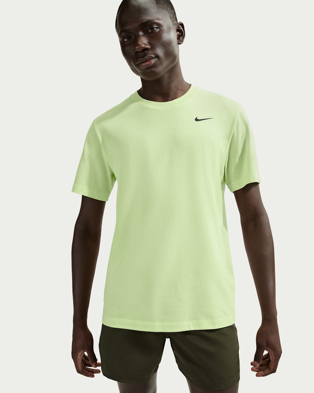Pánské fitness tričko Nike Dri-FIT - Light Liquid Lime/Černá