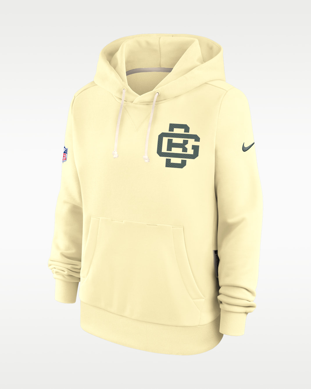 Green Bay Packers Rivalries Collection Sideline Women's Nike Dri-FIT NFL Pullover Hoodie - Classic Beige
