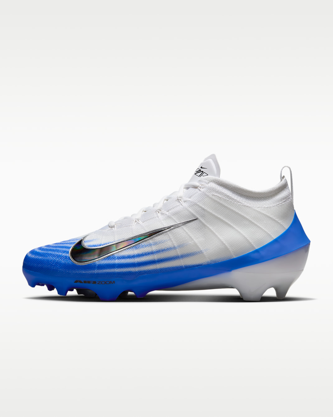 Tacos de fútbol americano Nike Vapor Elite 1 - Blanco/Azul carrera/Plata metalizado