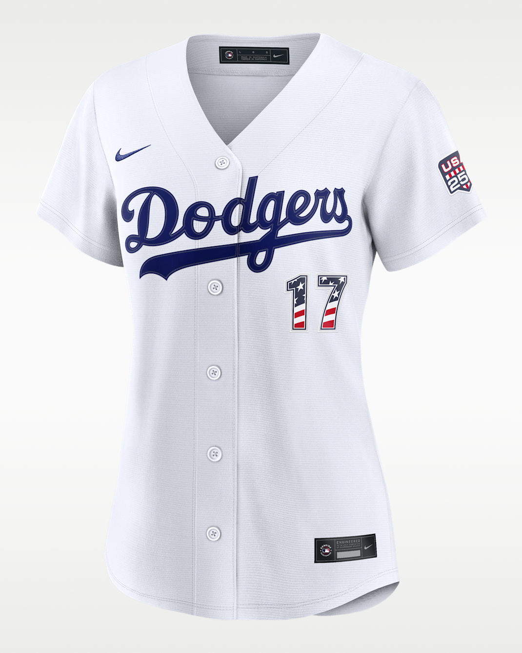 Shohei Ohtani Los Angeles Dodgers USA 250 Women's Nike MLB Stadium Jersey - White