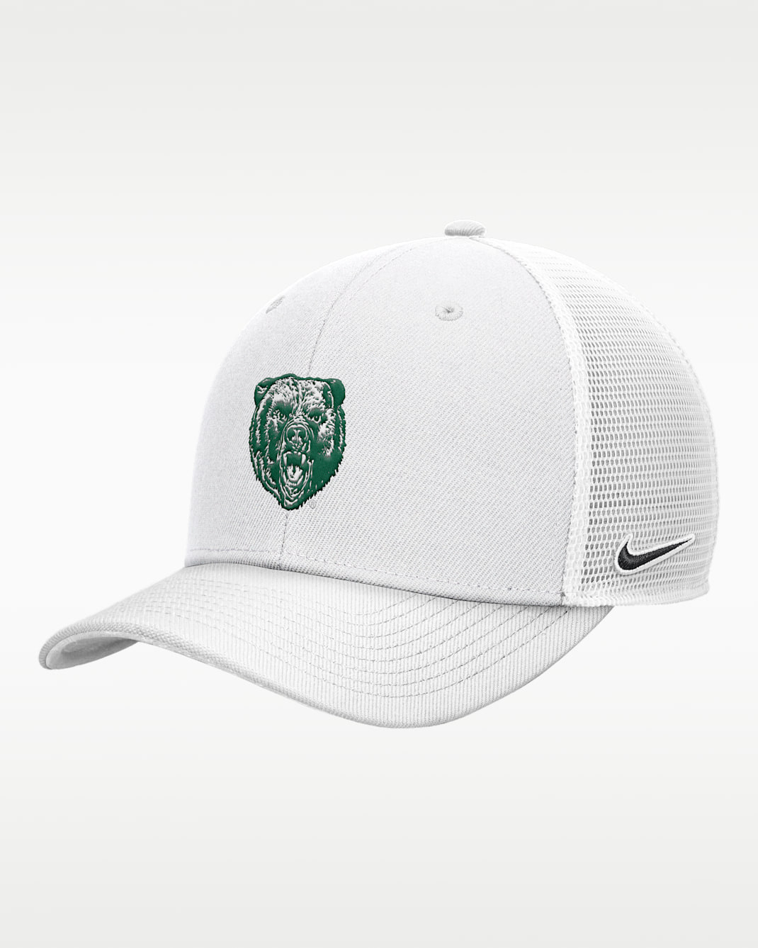 Baylor Throwback Rise Men's Nike College Trucker Adjustable Hat - White
