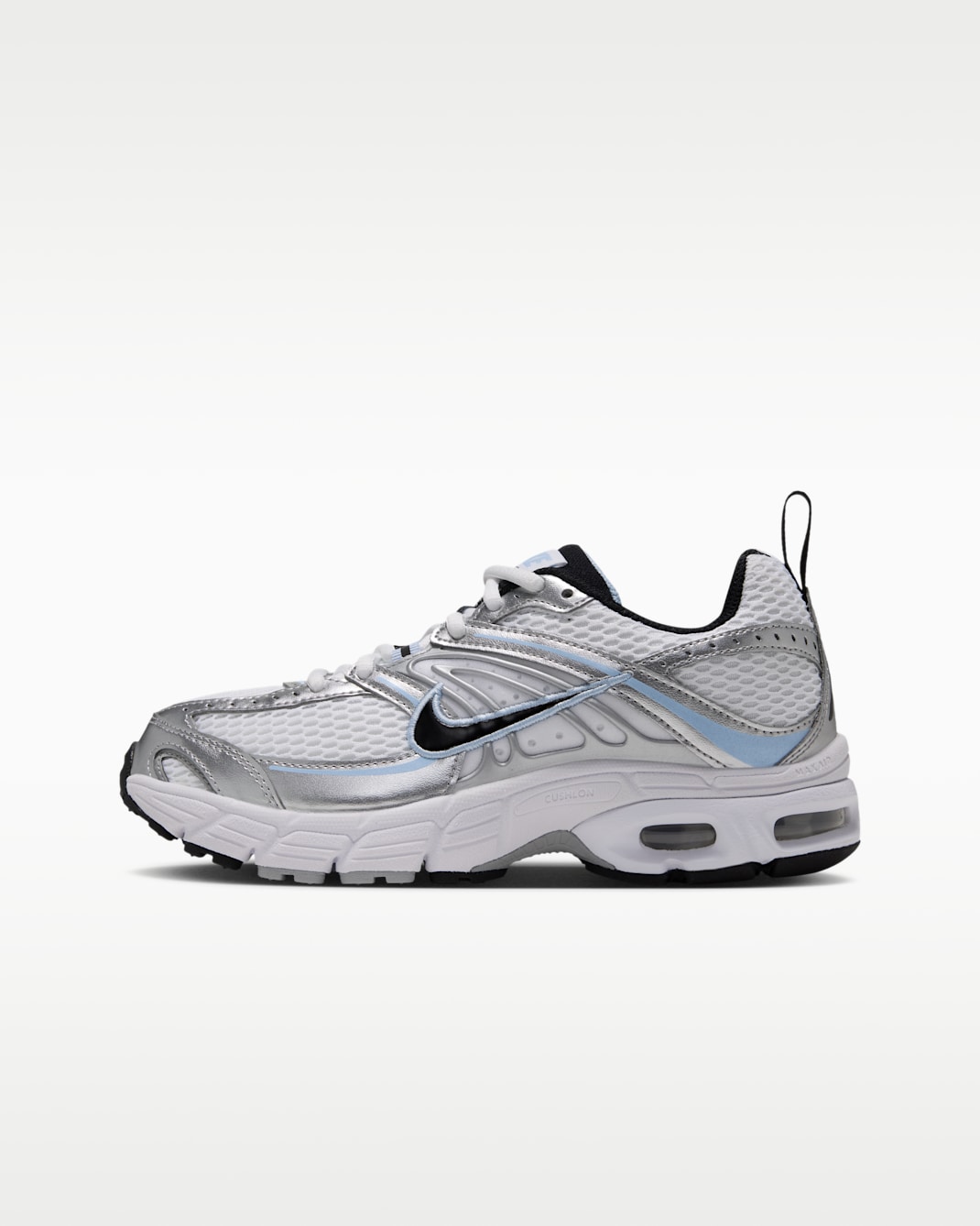 Nike Air Max Moto 2K Older Kids' Shoes - White/Metallic Silver/Ice Blue/Black