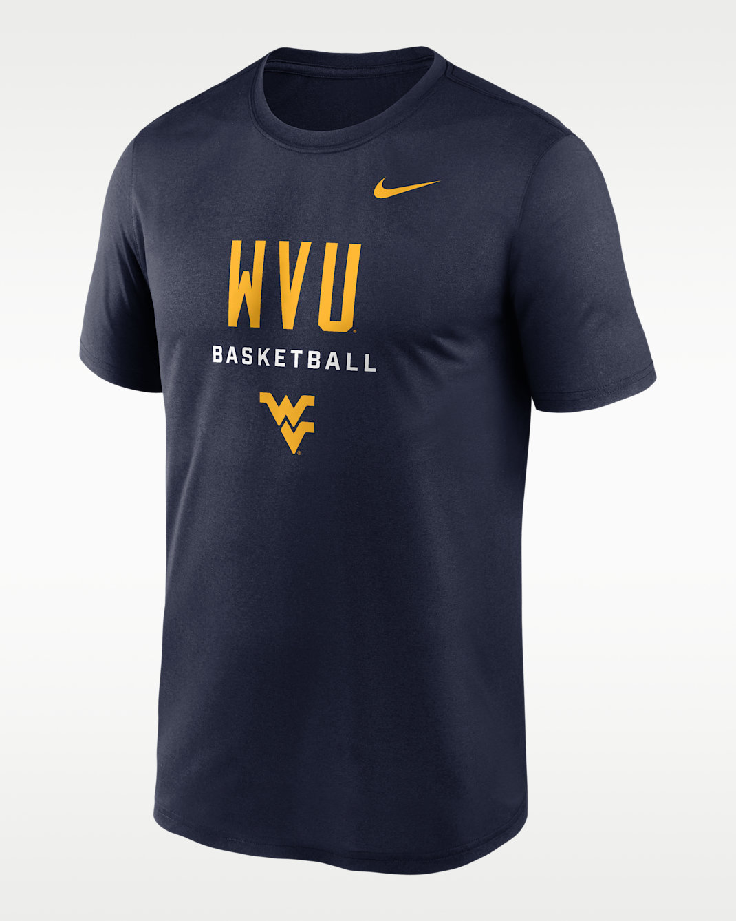 West Virginia Courtside Basketball Legend Men's Nike Dri-FIT College T-Shirt - Navy