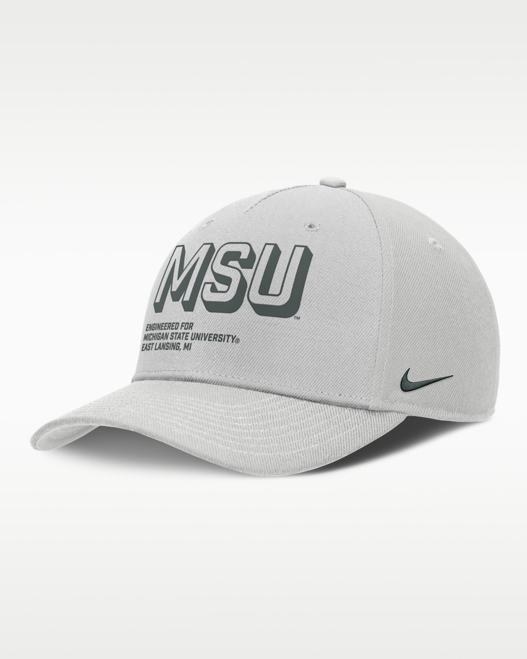 Michigan State On-Field Primetime Rise Men's Nike College Adjustable Hat - Grey