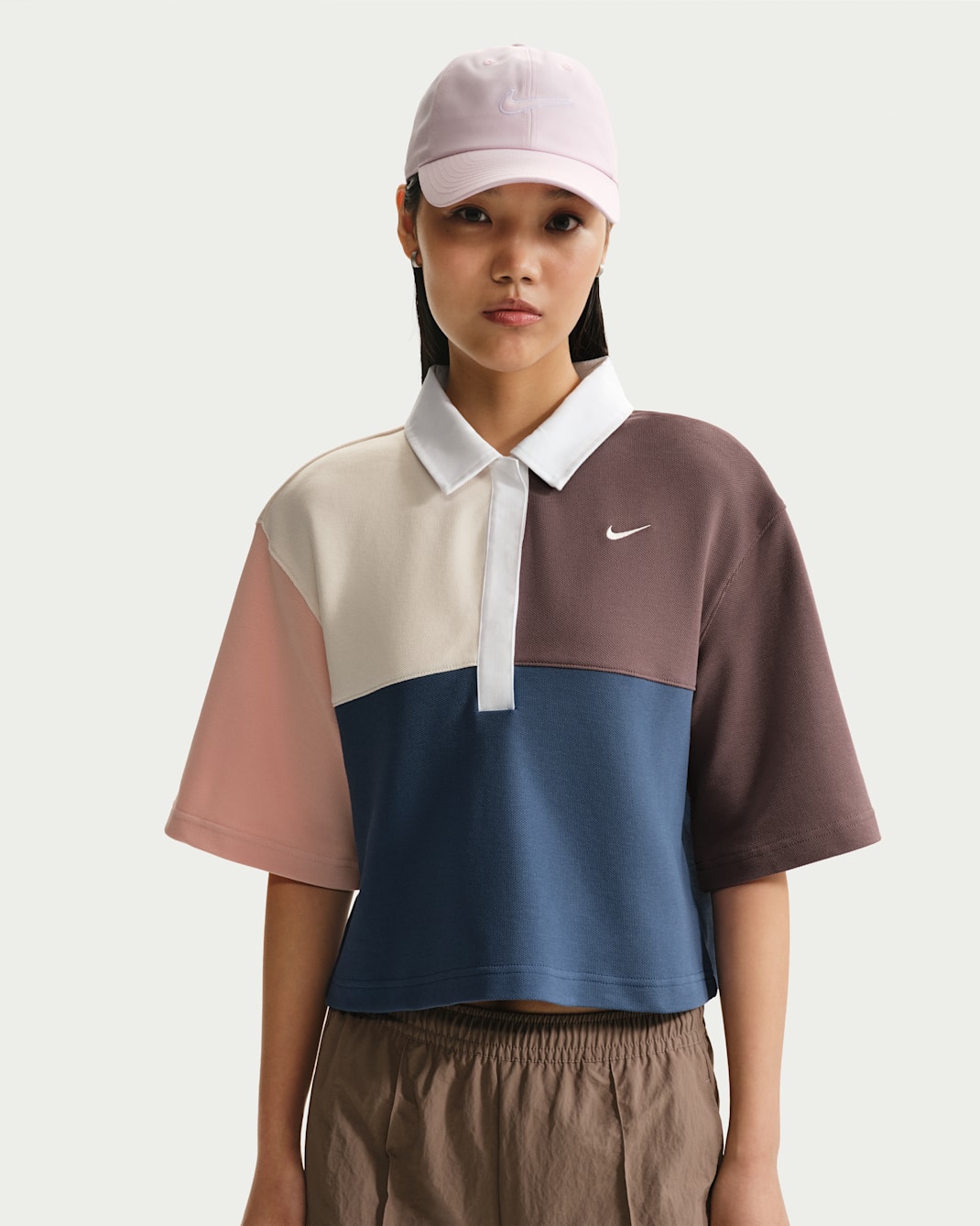 나이키 스포츠웨어 여성 오버사이즈 반팔 폴로 - 초크/타투/아틱  오렌지/세일