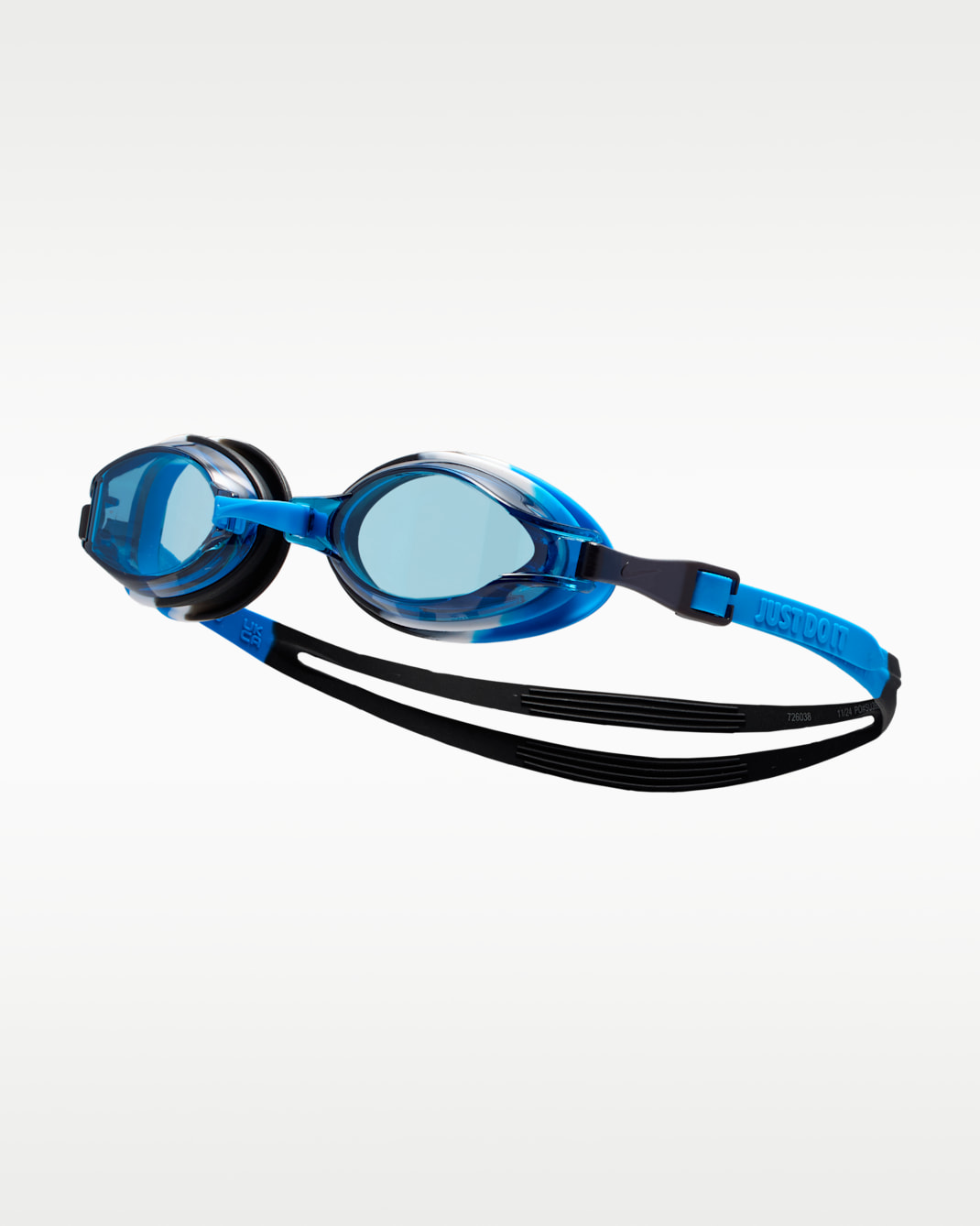 Goggles para niños talla grande Natación Nike Cromo - Azul foto/Negro/Gris humo oscuro/Azul foto
