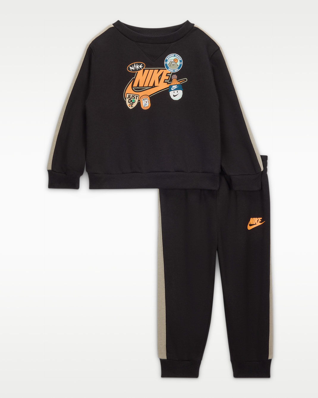 Conjunto de 2 piezas de pants de tejido Fleece para bebé (12-24 meses) Nike - Negro