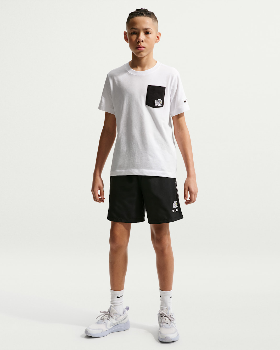 Nike Multi Big Kids' (Boys') Dri-FIT Training Shorts - Black/White