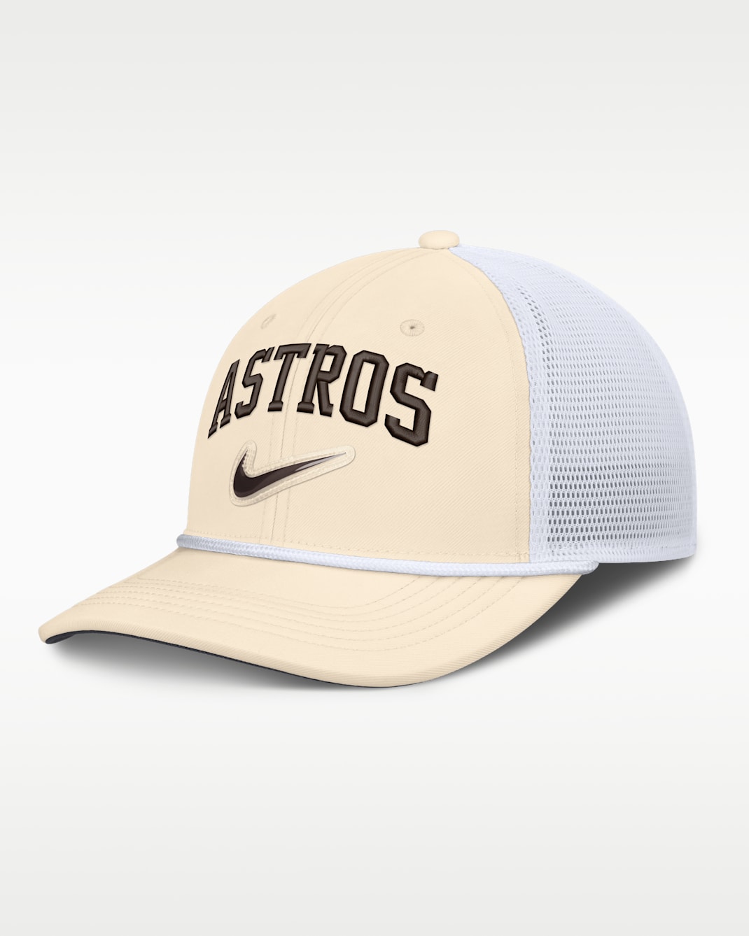 Houston Astros Rise Men's Nike Dri-FIT MLB Trucker Adjustable Hat - Natural/White/White