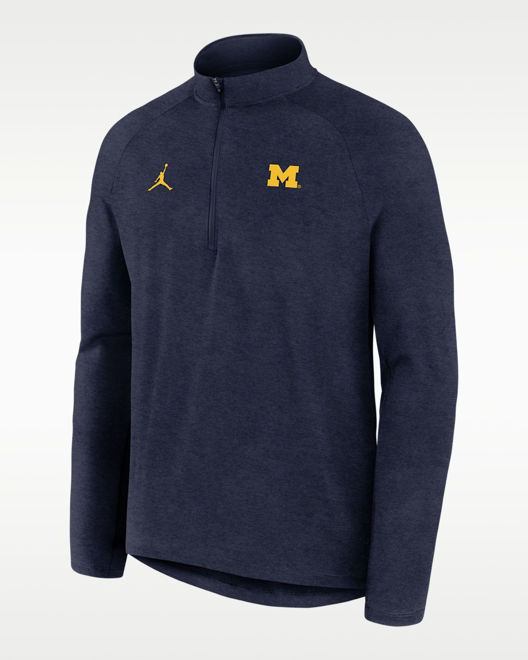 Michigan Stride Men's Jordan Brand Dri-FIT College 1/2-Zip Long-Sleeve Top - Navy