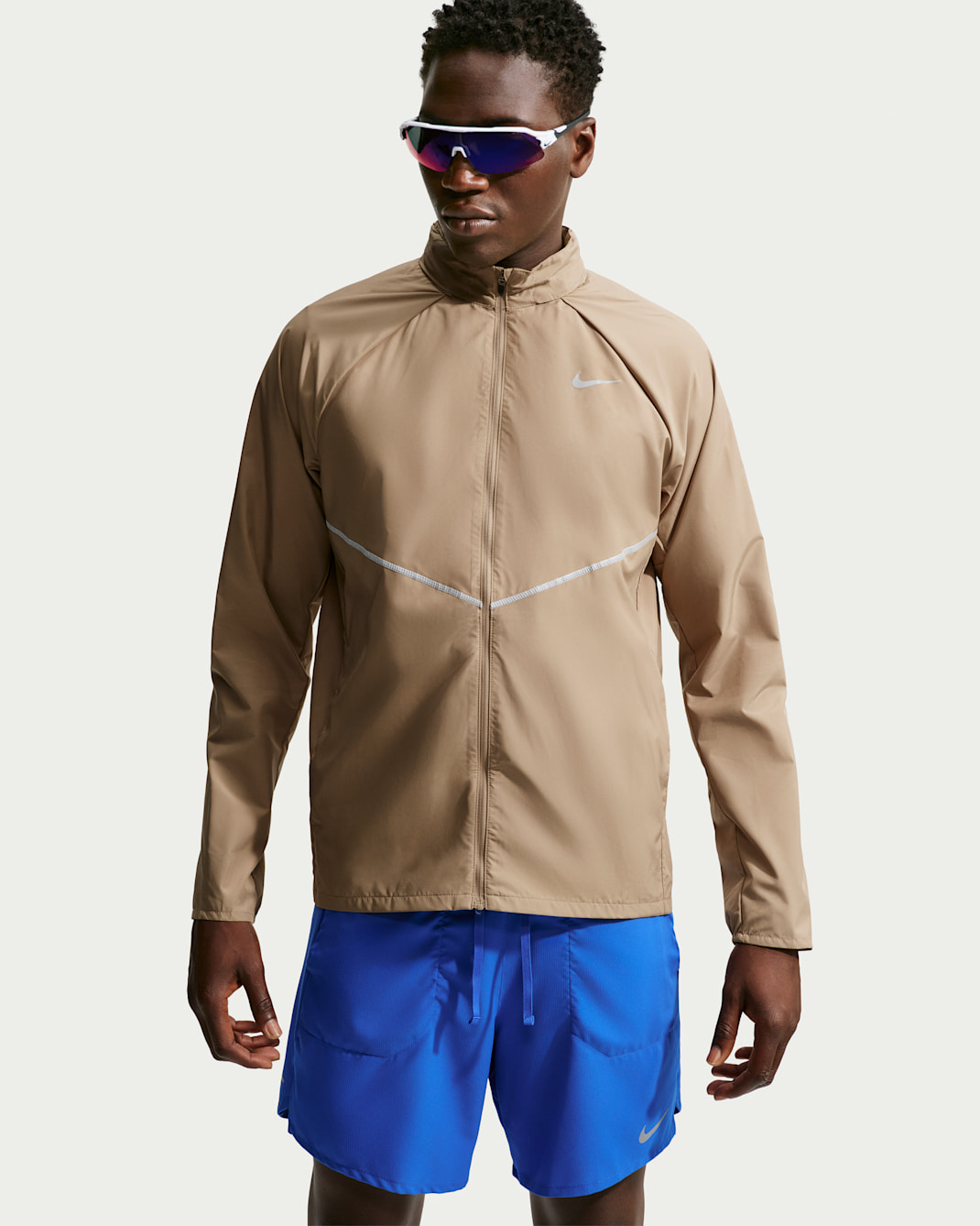 Chamarra de correr con protección contra los rayos UV Repel para hombre Nike Miler - Avellana/Avellana