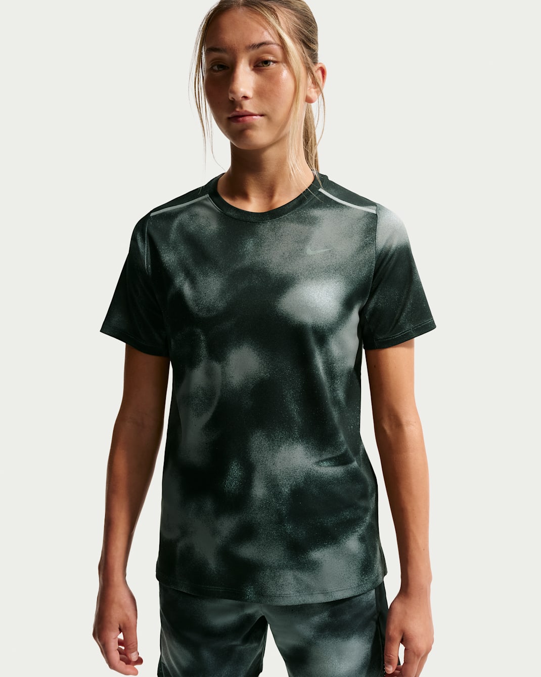 Nike Miler Kids' Dri-FIT Short-Sleeve Running Top - Black/Black