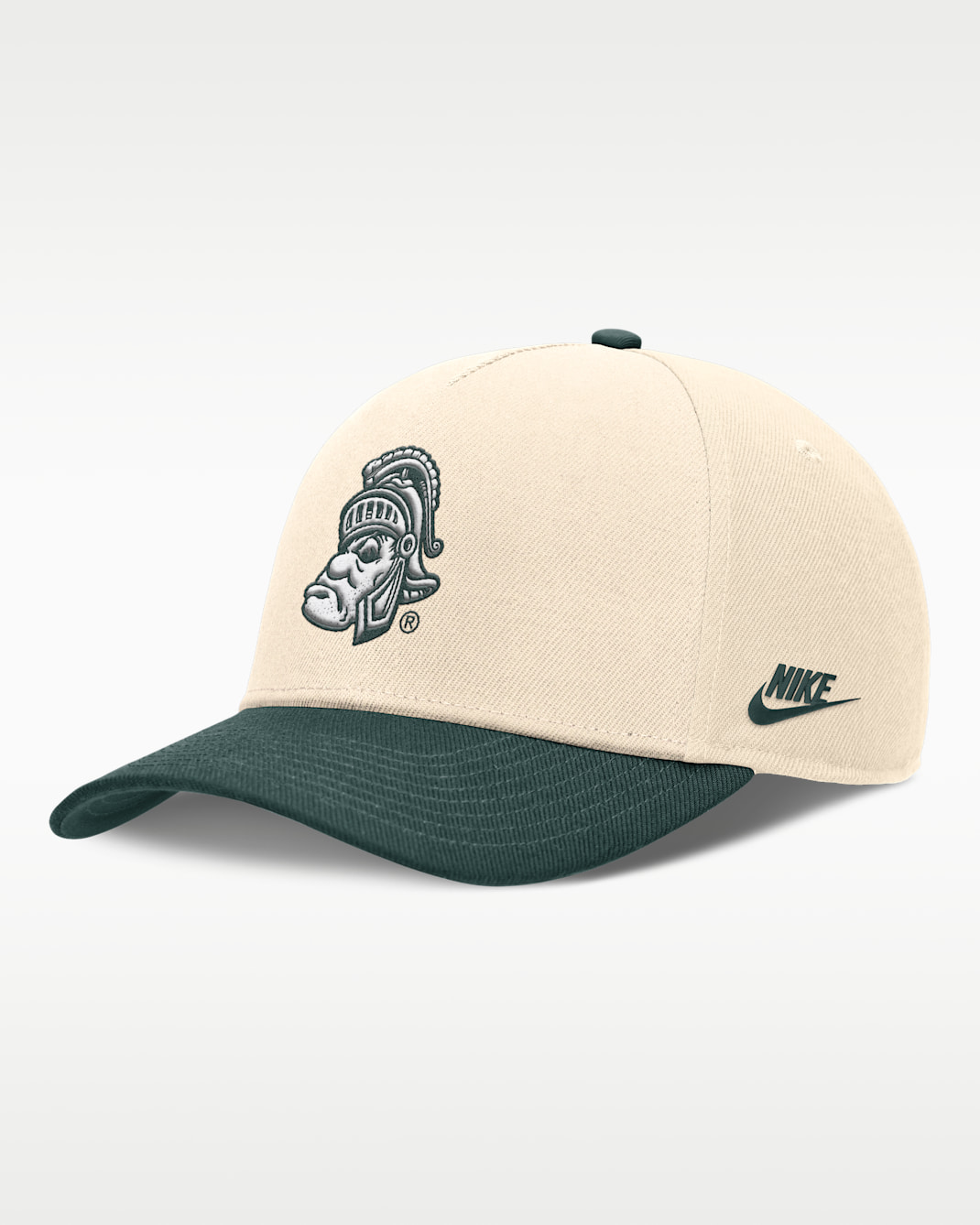Michigan State Primetime Rise Academic Men's Nike Dri-FIT College Adjustable Hat - Natural