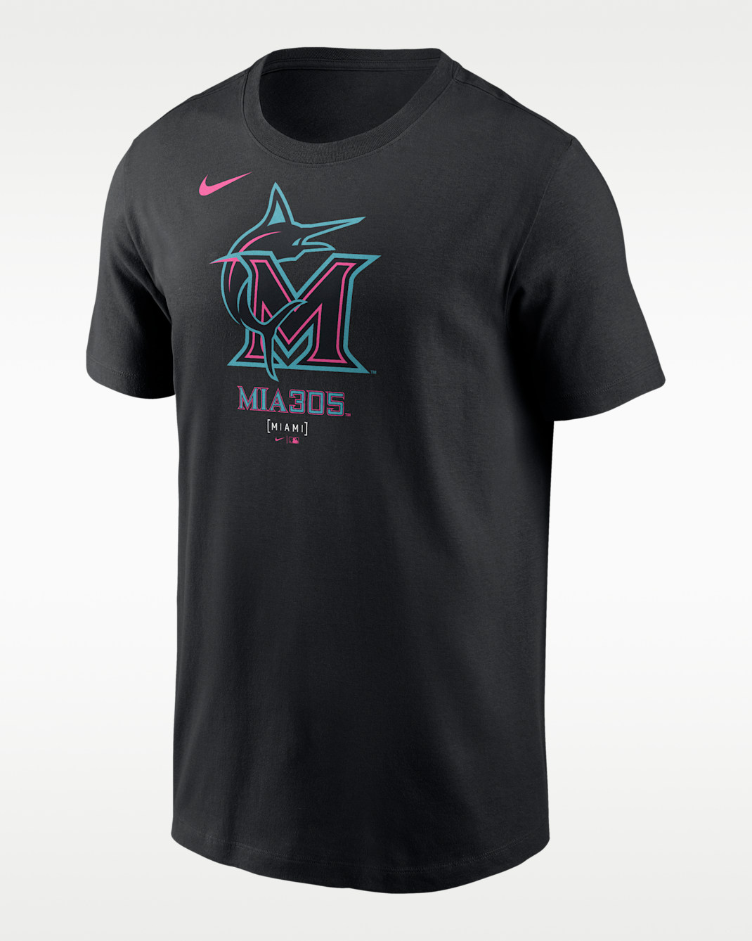 Miami Marlins City Connect Large Logo Men's Nike MLB T-Shirt - Black