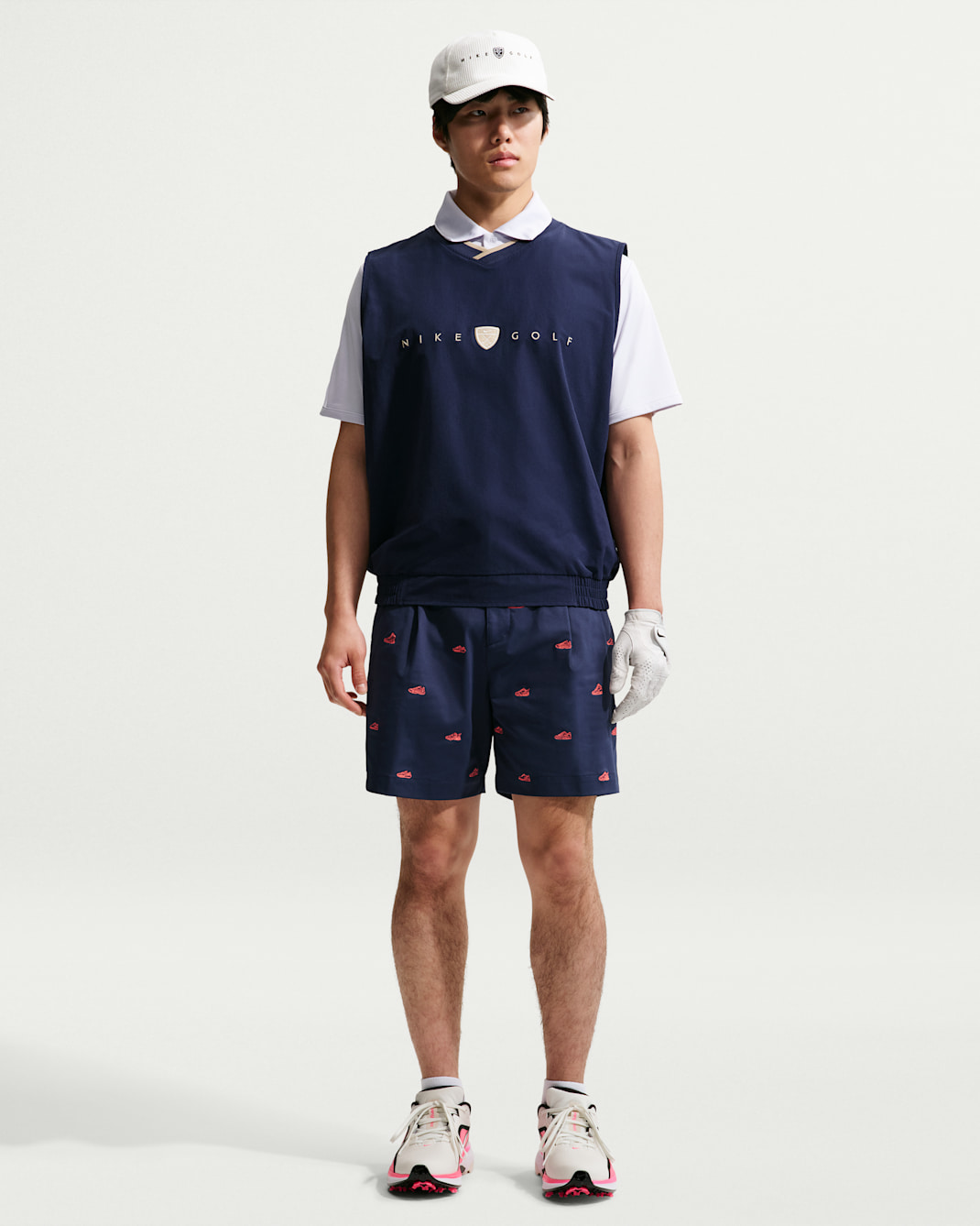 나이키 파 남성 드라이 핏 골프 쇼츠 - 칼리지 네이비/블랙/핫 라바/칼리지 네이비