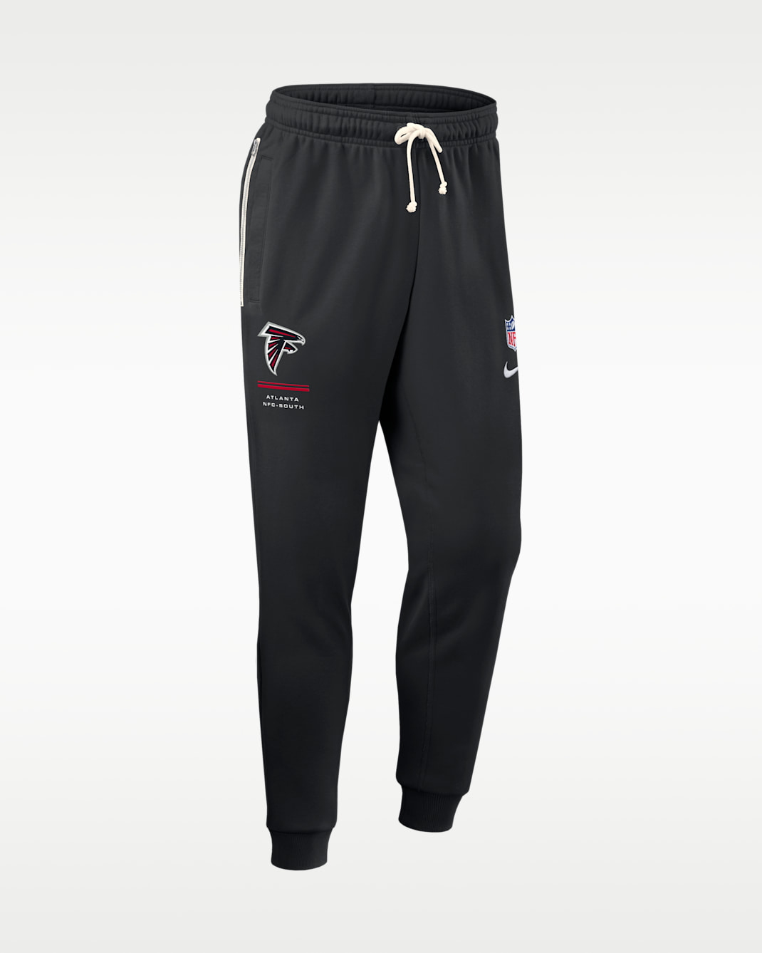 Pants Nike Dri-FIT de la NFL de pierna entallada para hombre Atlanta Falcons Sideline Standard Issue - Negro