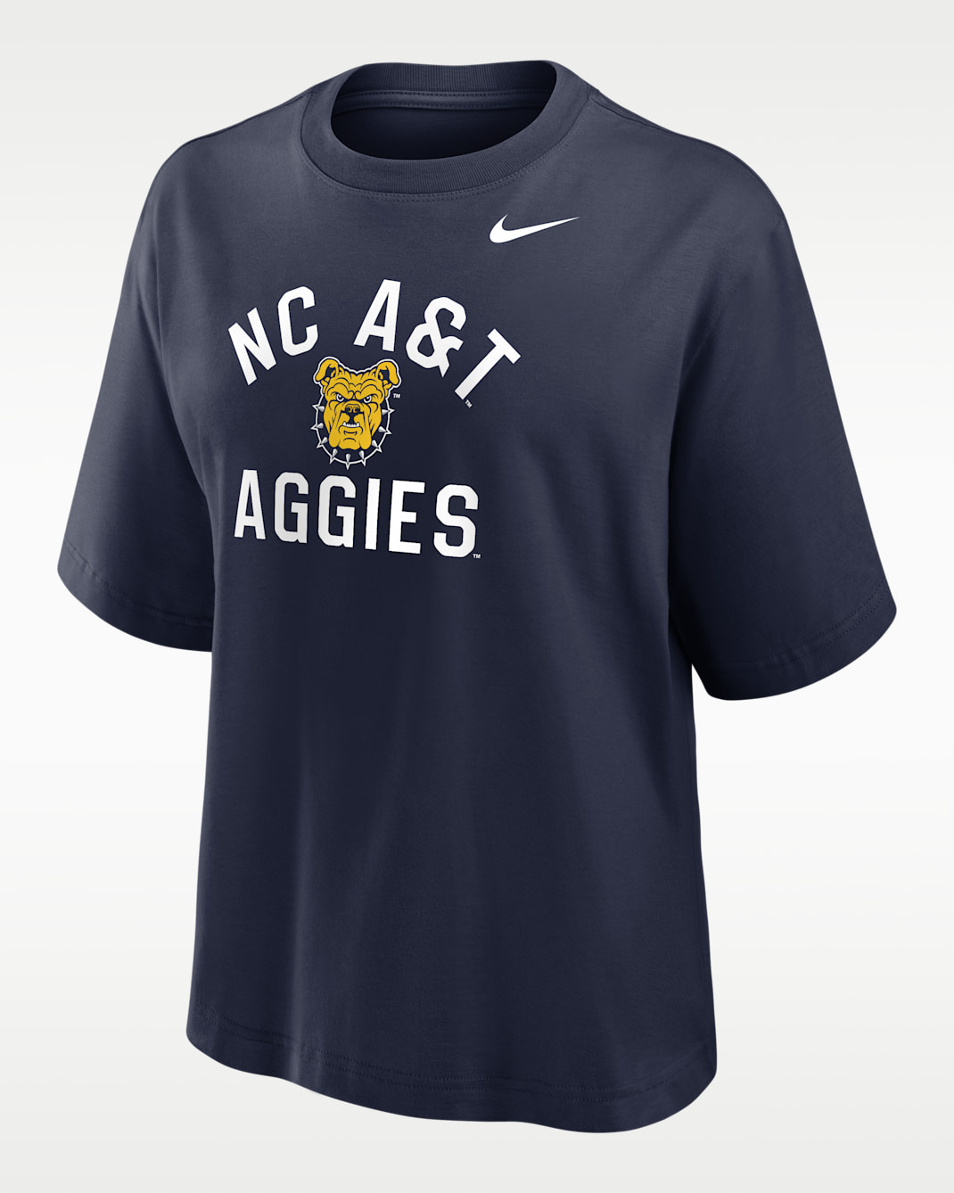 Nike College (North Carolina A&T University) Women's Boxy T-Shirt - College Navy