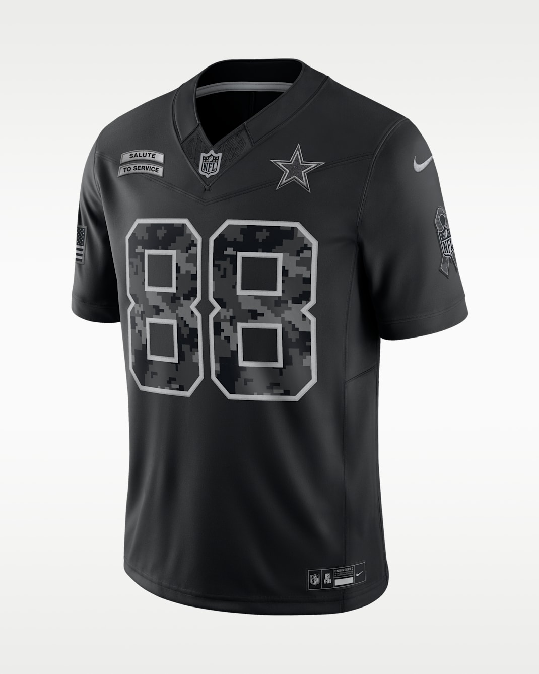 Jersey Nike Dri-FIT Limited de la NFL para hombre CeeDee Lamb Dallas Cowboys Salute to Service Men's - Negro