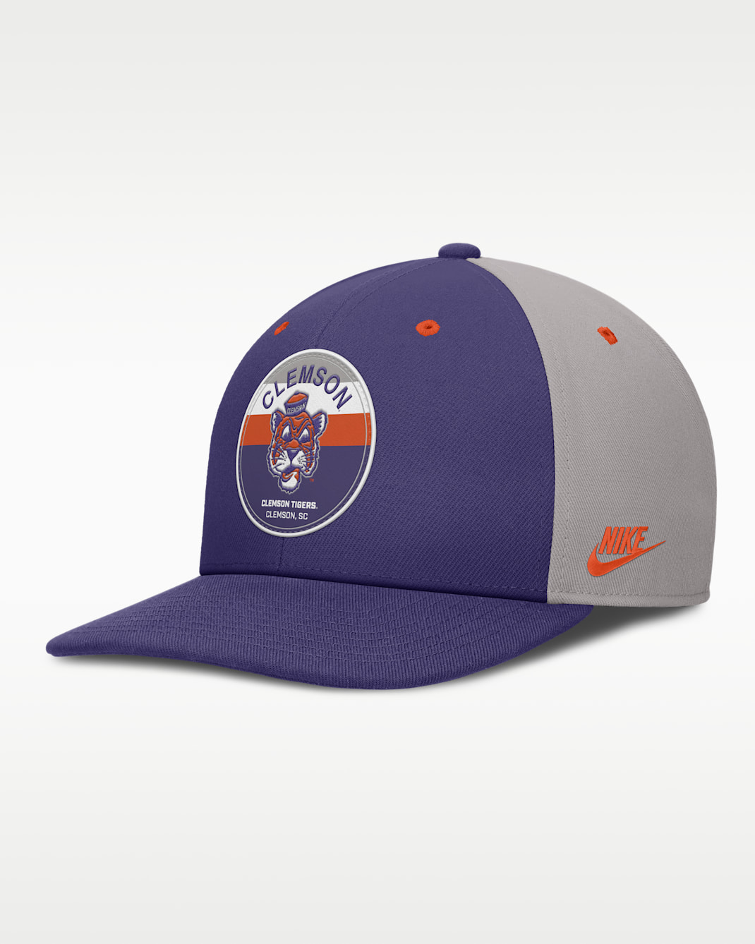 Clemson Athletic Prep Pro Men's Nike Dri-FIT College Adjustable Hat - Purple