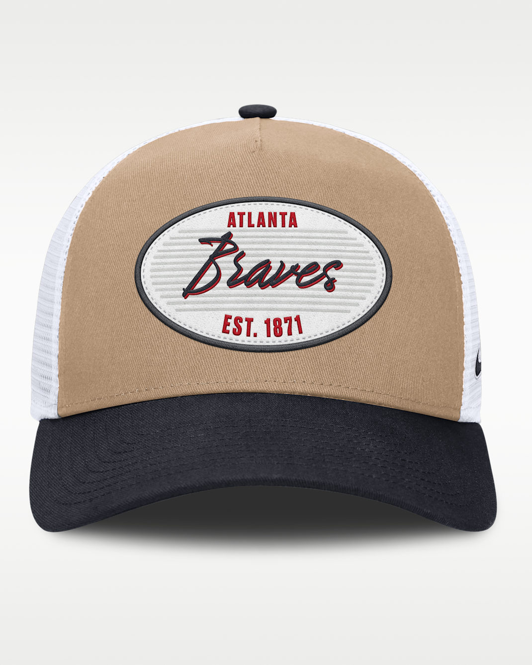 Atlanta Braves Rise Men's Nike MLB A-Frame Trucker Adjustable Hat