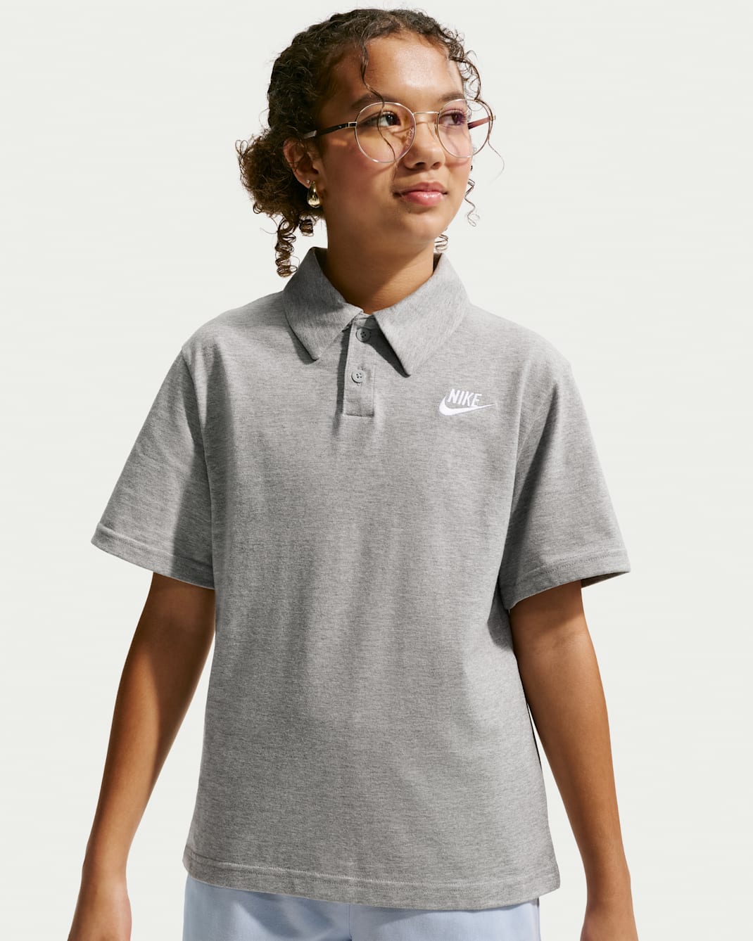Nike Sportswear Club Big Kids' Knit Short-Sleeve Polo