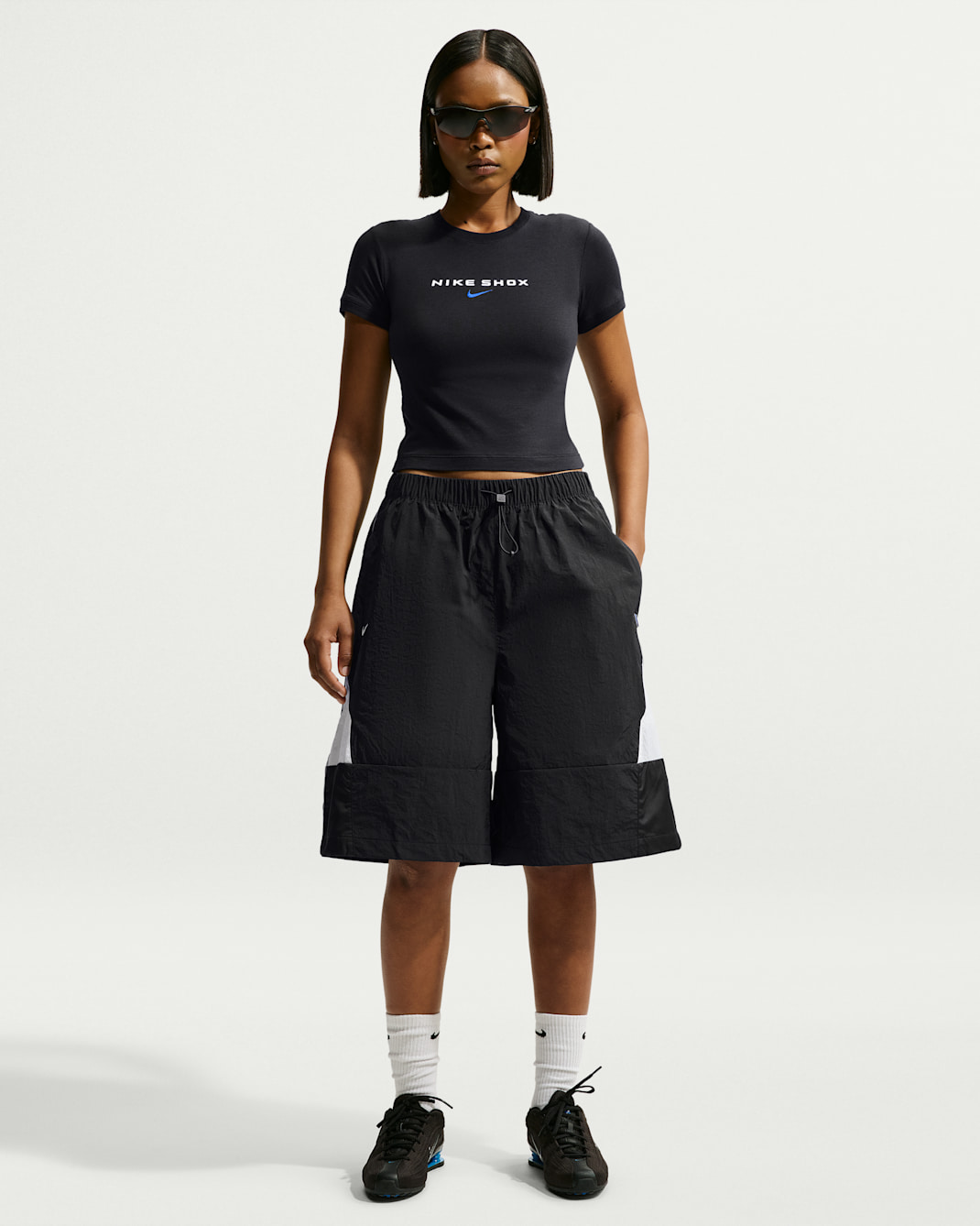 Nike Sportswear vevd herreshorts - Svart/Hvit