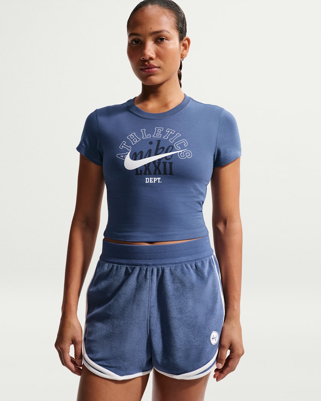 Nike Sportswear Chill Knit Women's Slim Cropped T-Shirt - Mystic Navy